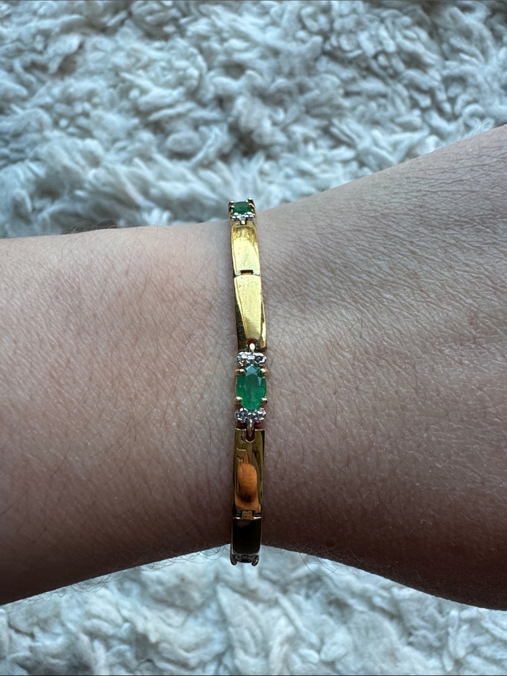 Sterling Emerald Tennis Bracelet